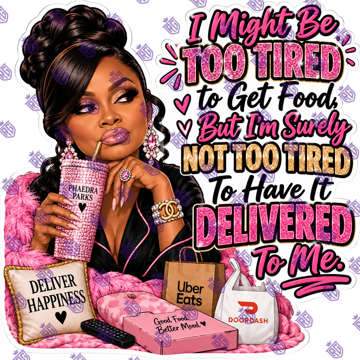 I might be to tired to get food but not to tired for delivery acrylic blank