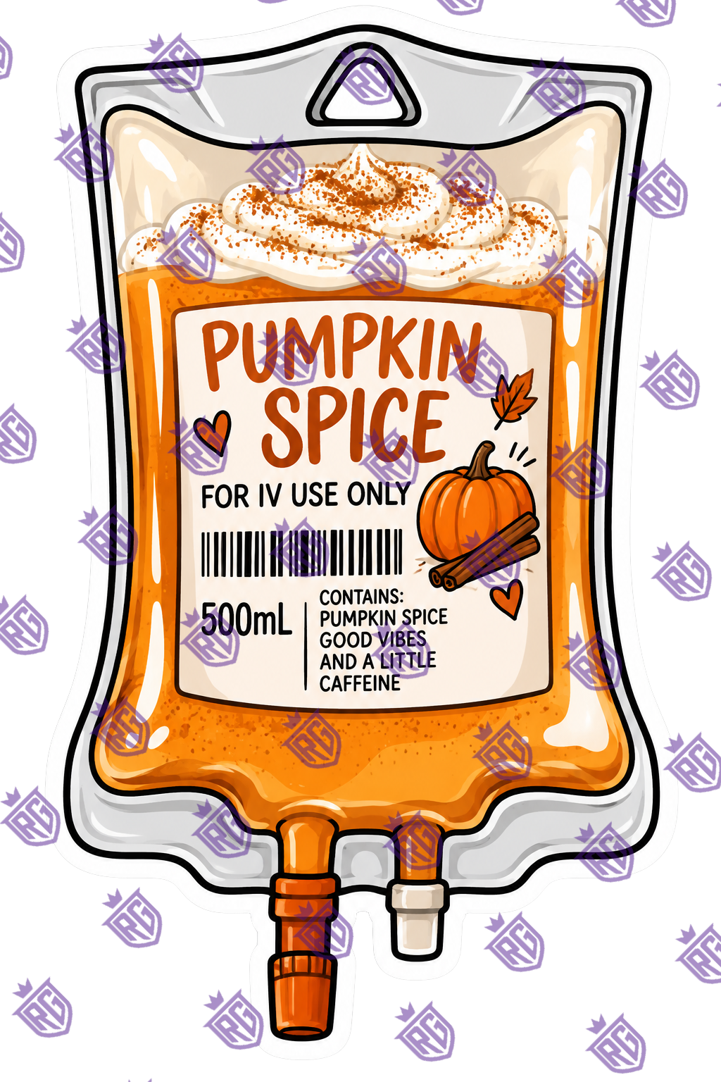 Pumpkin spice iv acrylic blank