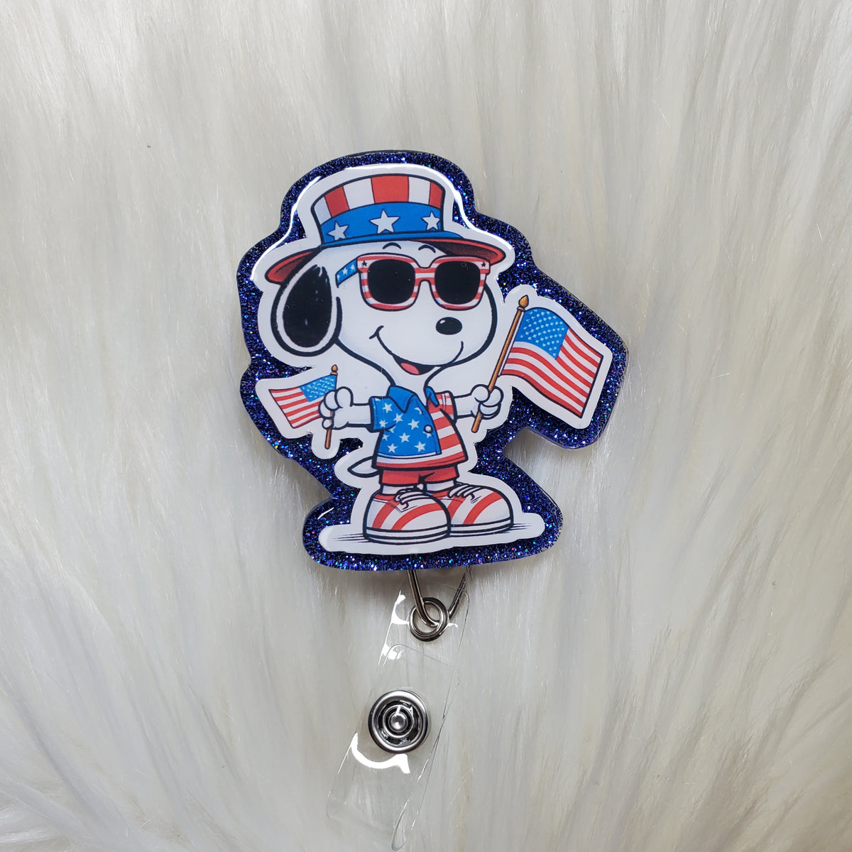 4th Of July Snoopy Badge reel
