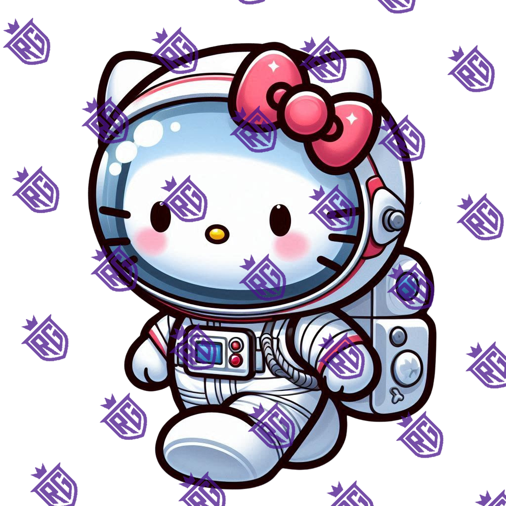 Astronaut Pink Bow Acrylic Blank With Decal