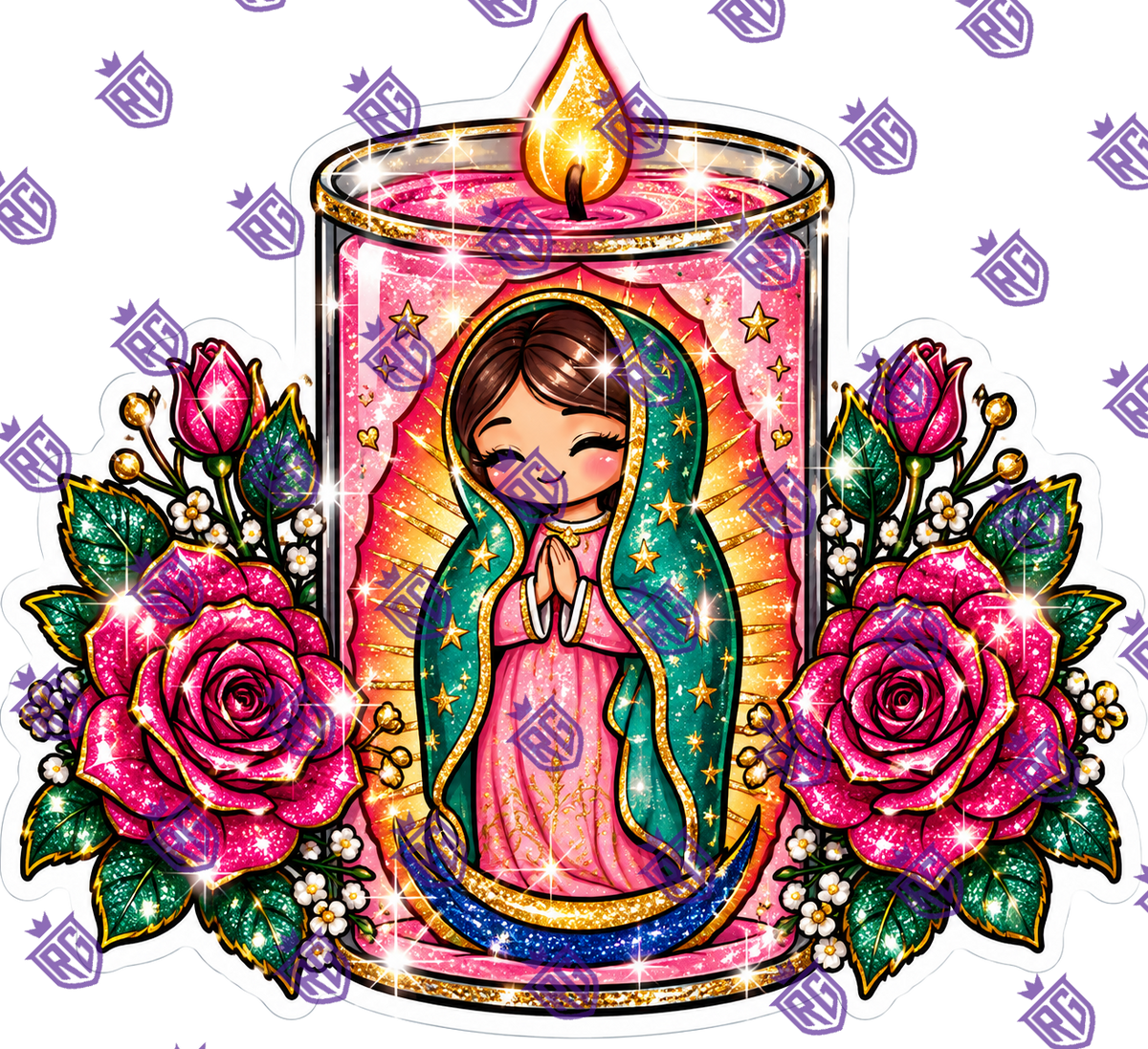 Mary Candle acrylic blank