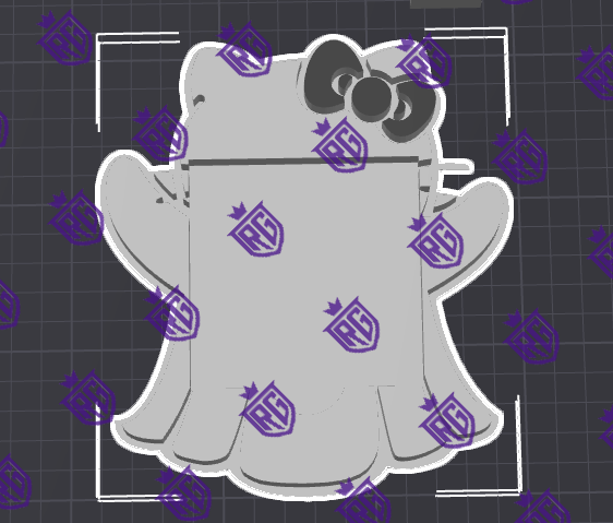Ghost Kitty Sticky Note Holder STL FILE (DIGITAL DOWNLOAD)