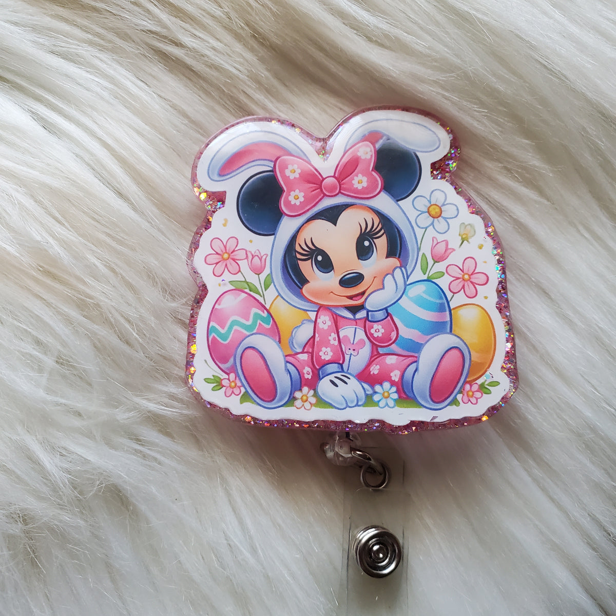 Easter Bunny Minnie Badge reel