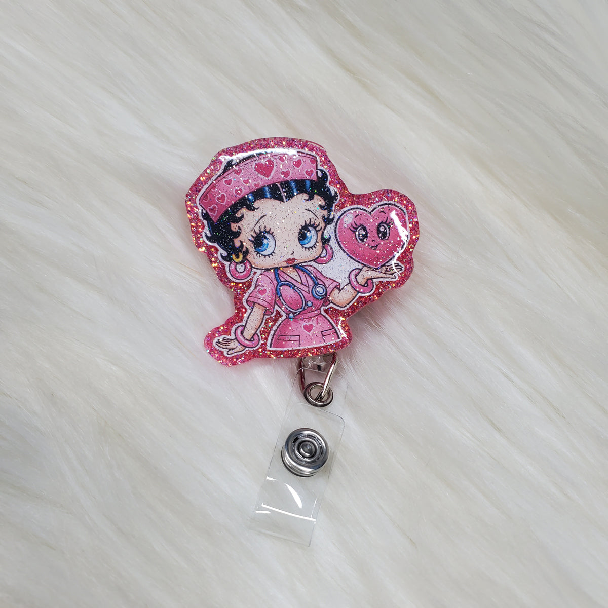 Betty Boop Valentines Badge Reel