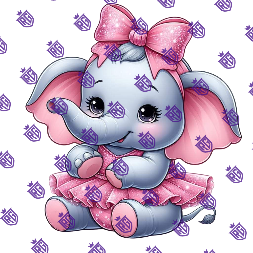 Elephant Acrylic Blank With Decal