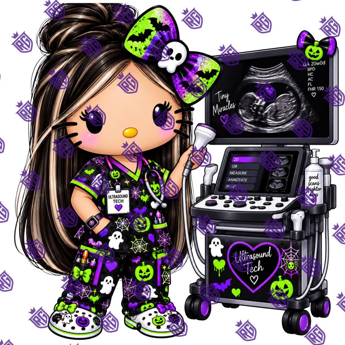 Halloween Ultrasound Acrylic Blank