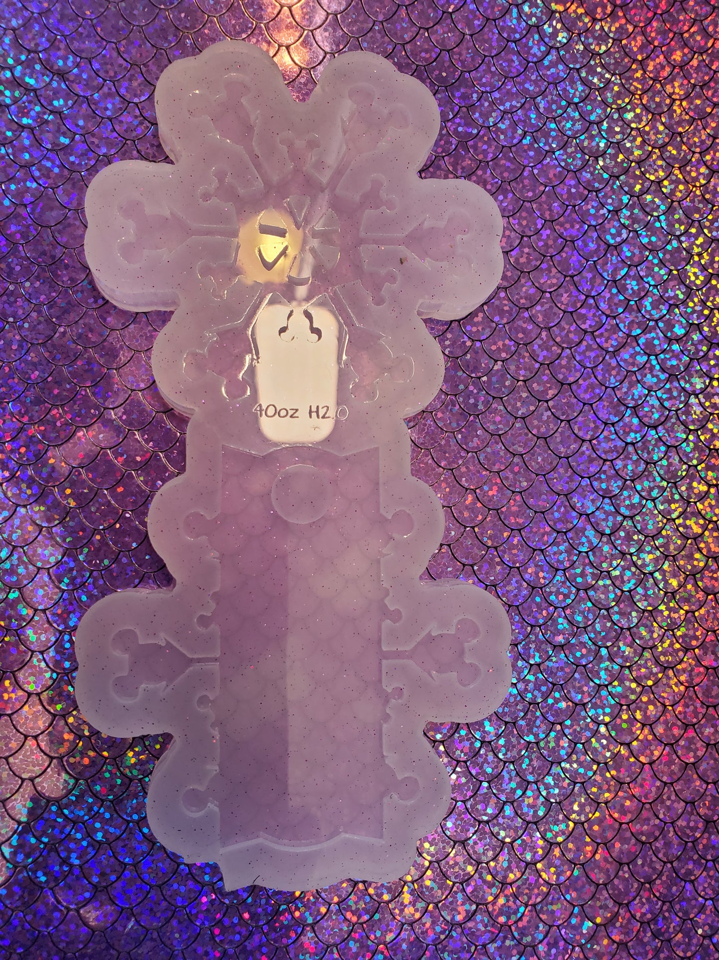 Snowflake Mouse head Stanley H2.0 40oz {Clear so can be used with UV resin}