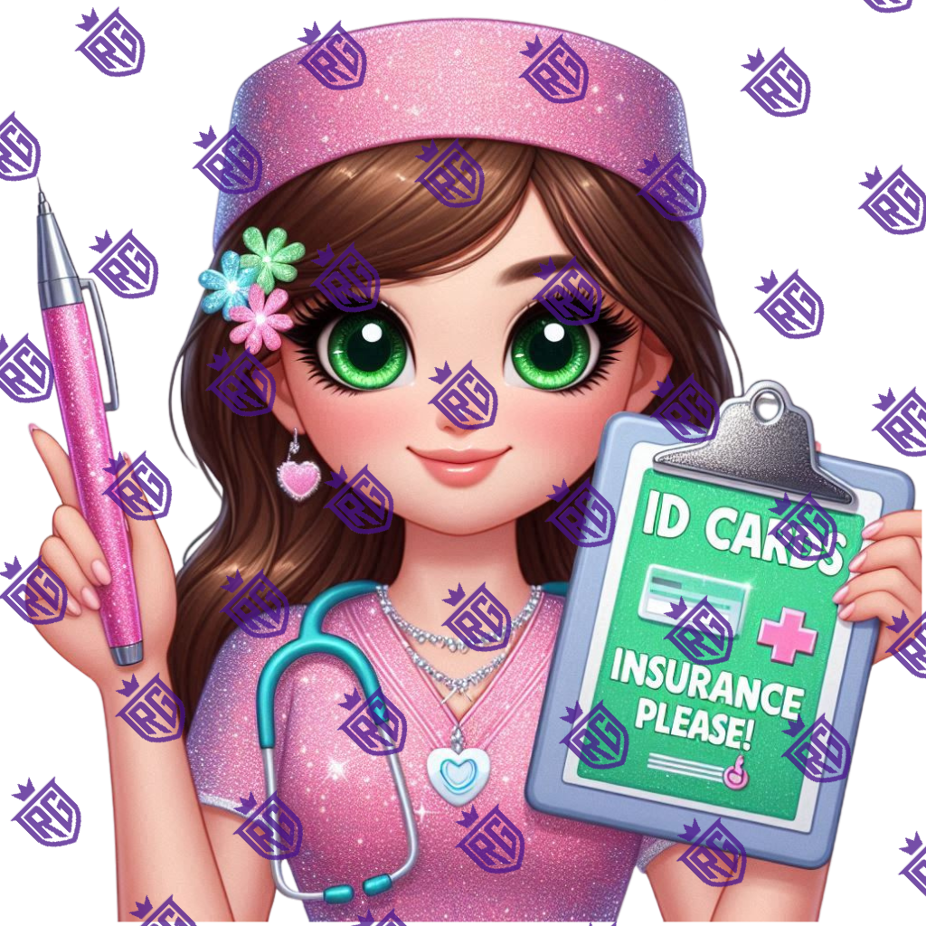 ID Cards Nurse Acrylic Blank With Decal