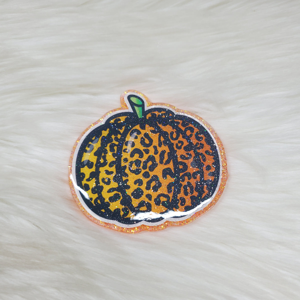 Cheetah Pumpkin Badge Reel
