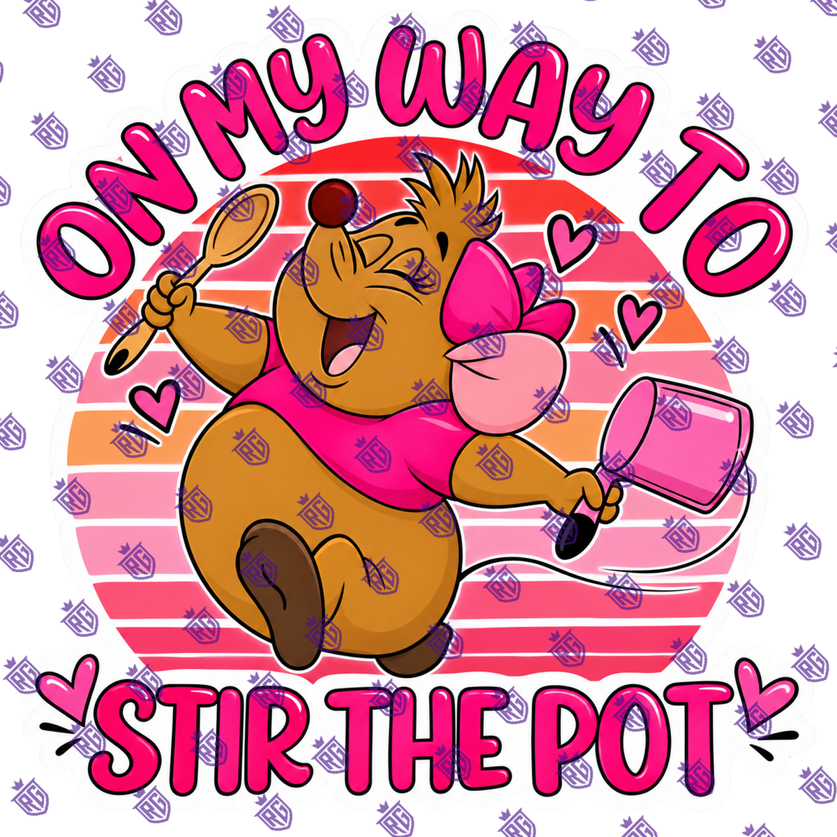 On my way to stir the pot acrylic Blank