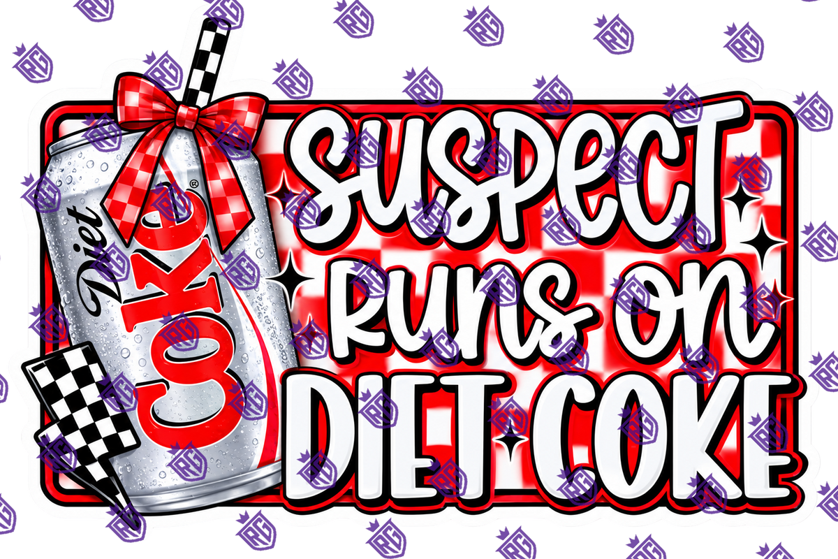 Suspect Runs On Diet Coke Acrylic Blank