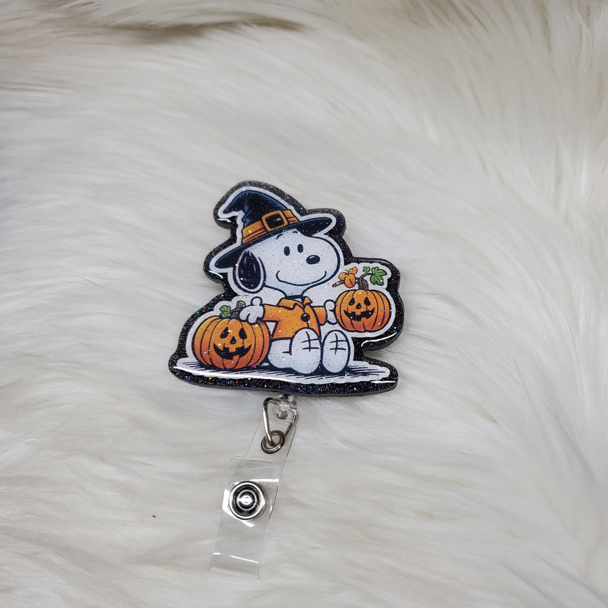 Fall Snoopy Pumpkin Badge Reel