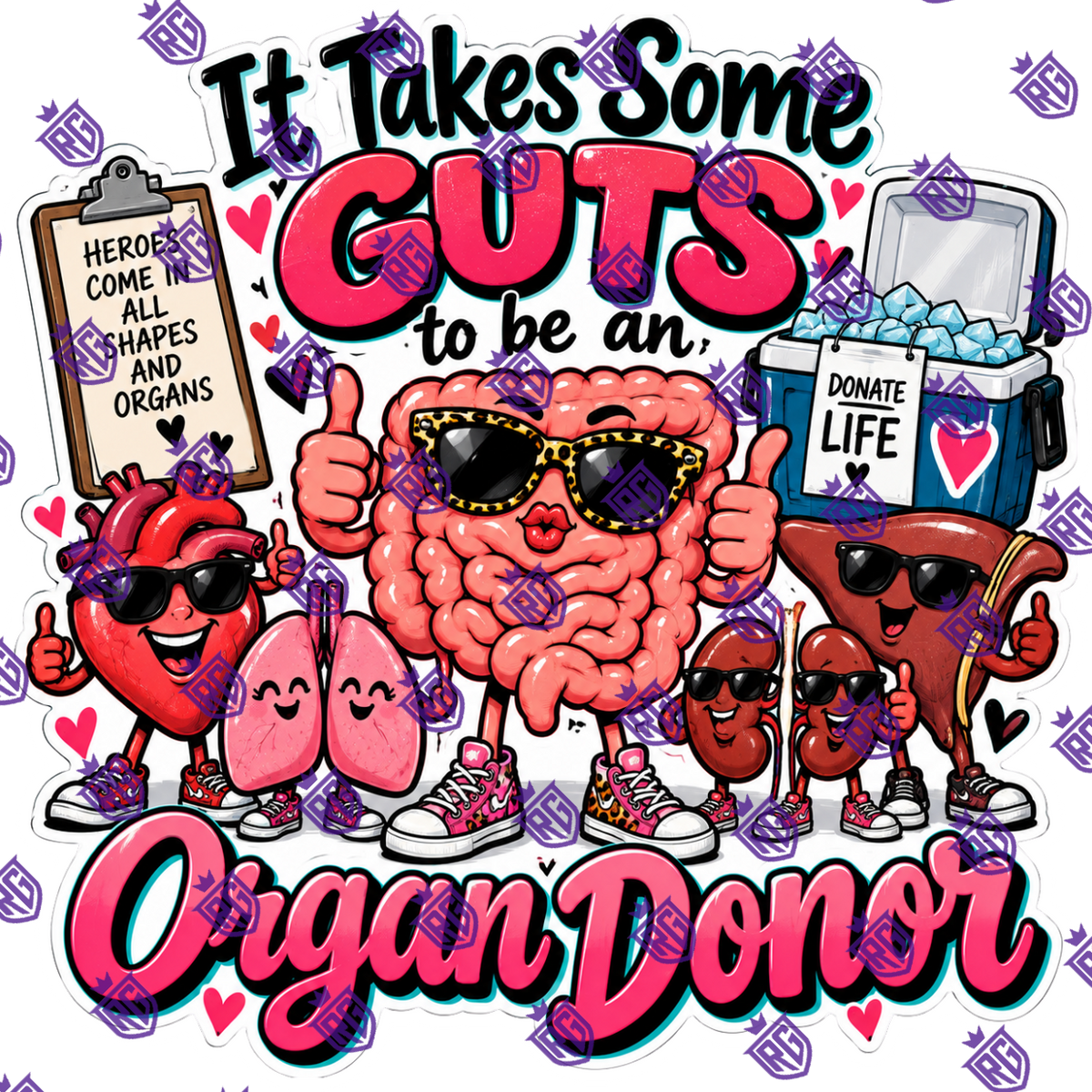 It takes some guts to be an organ donor acrylic blank