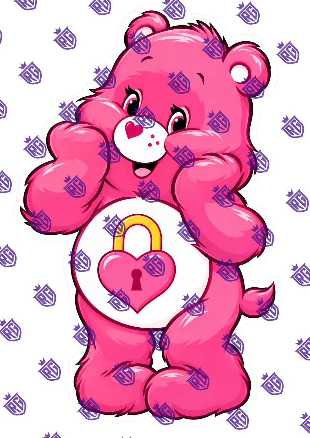 Pink carebear acrylic blanks