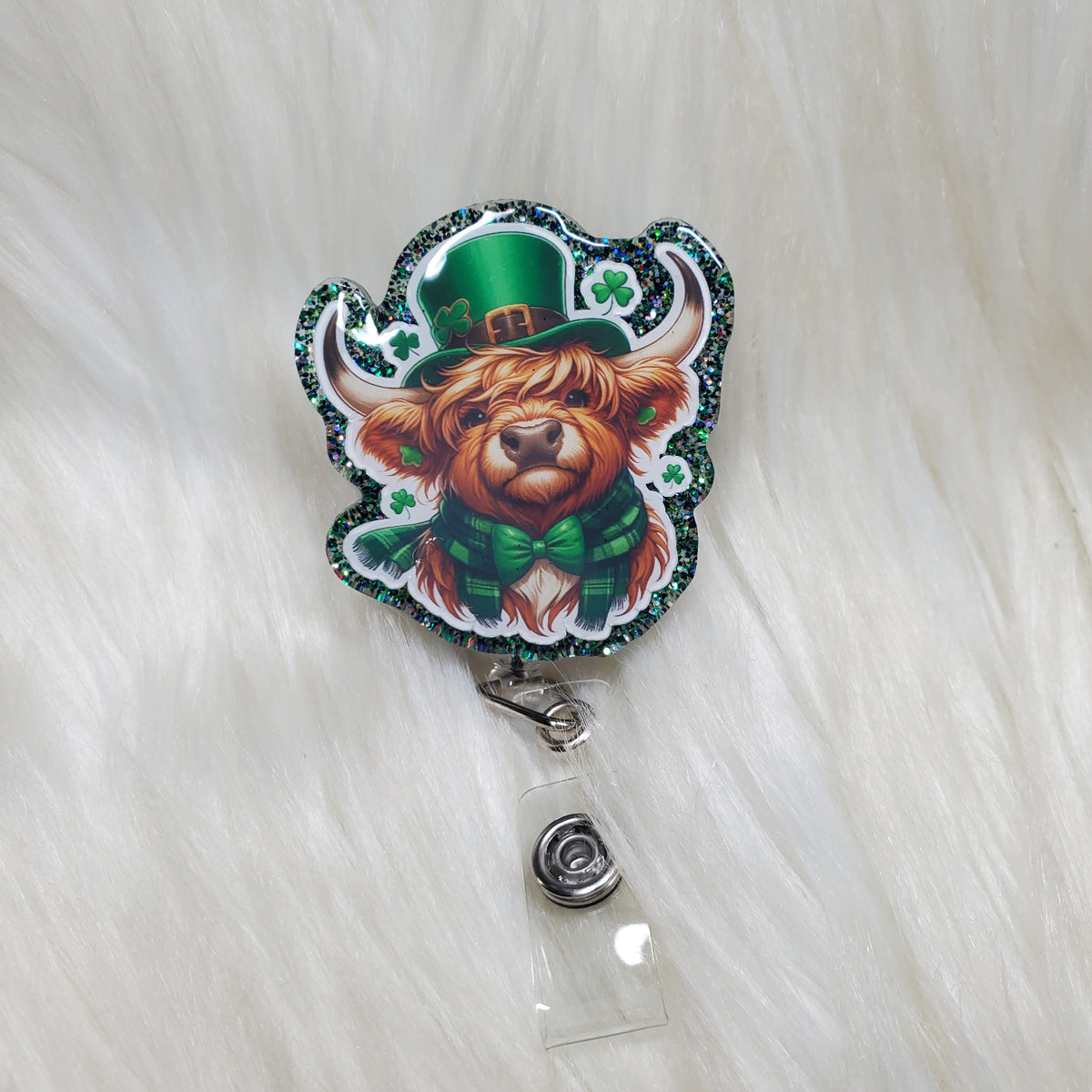 St. Patricks Day Cow Badge Reel