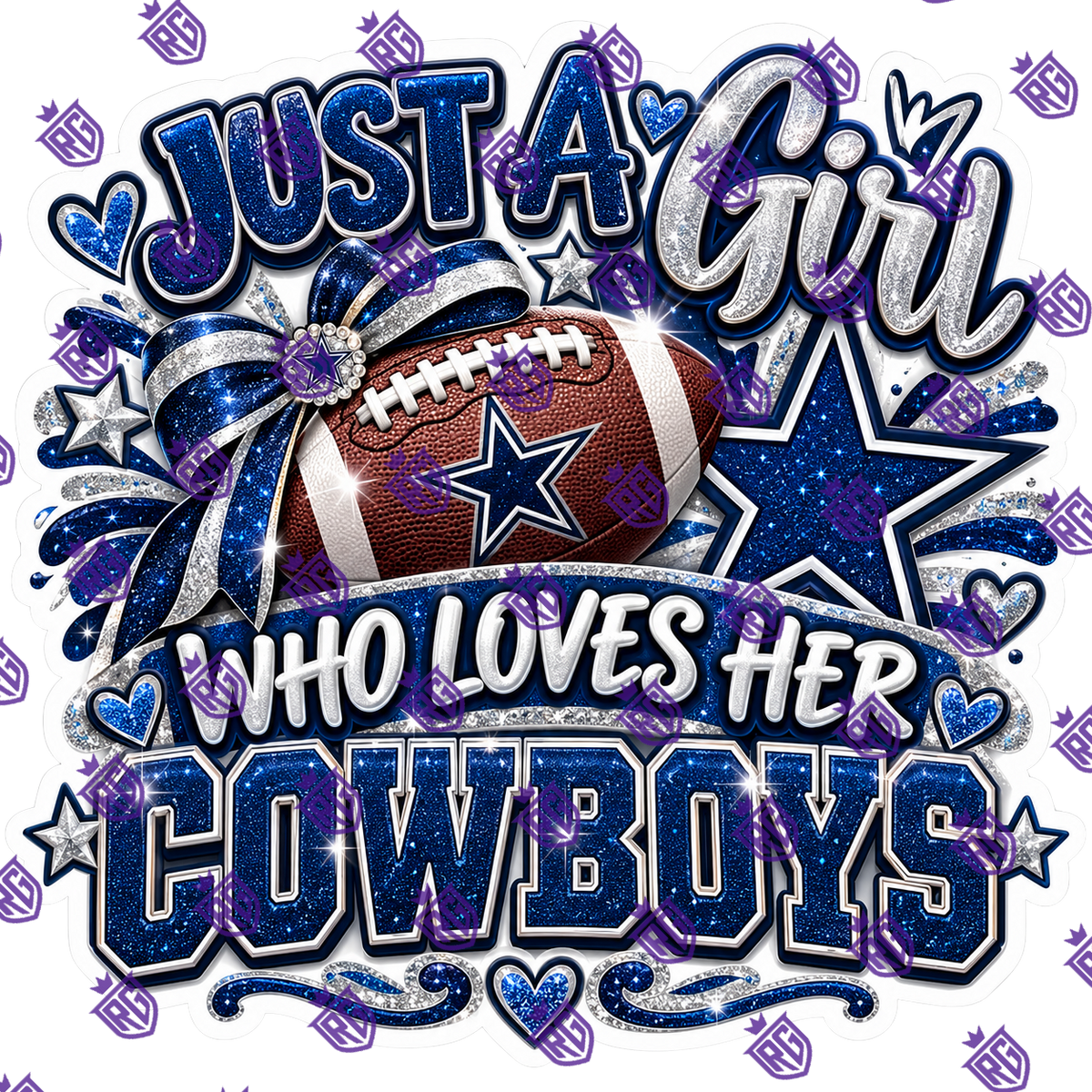 Just a girl who loves her cowboys acrylic blank
