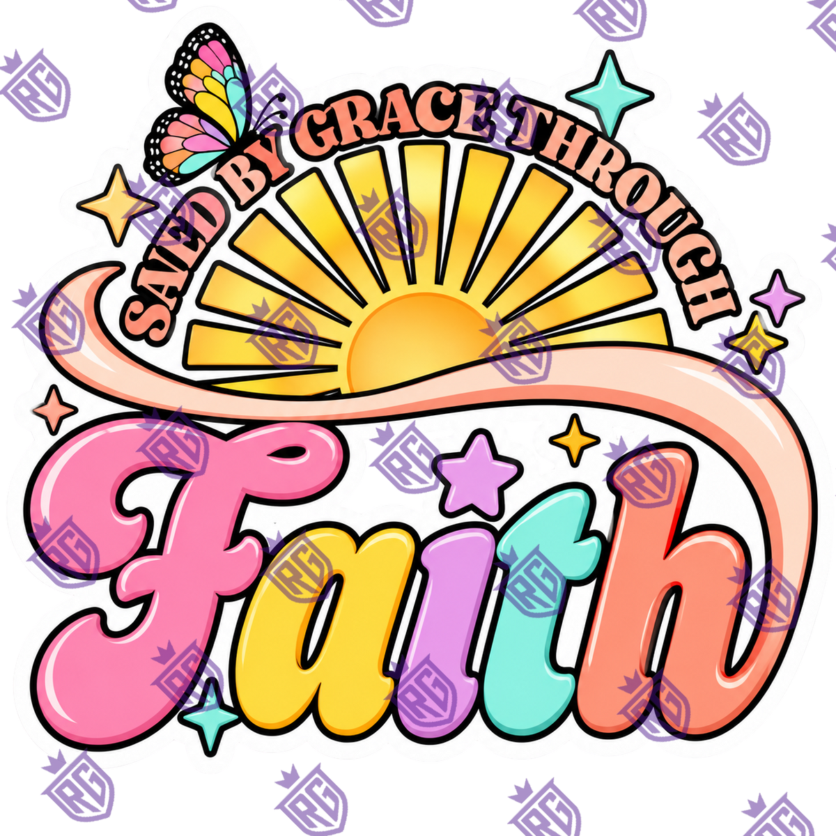 Saved by grace through faith acrylic blank