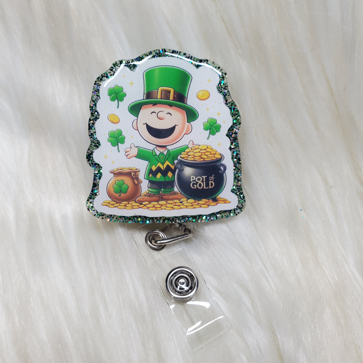 Pot Of Gold St. Patricks Day Badge Reel