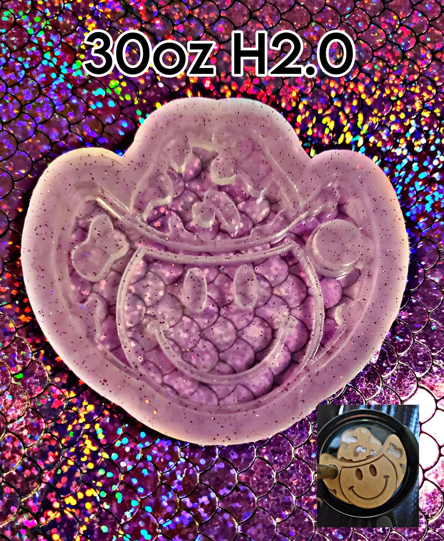 Cowboy Smiley Face Cowboy Hat 30oz H2.0