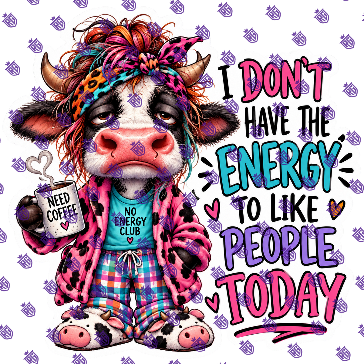 I don't have the energy to people today acrylic Blank