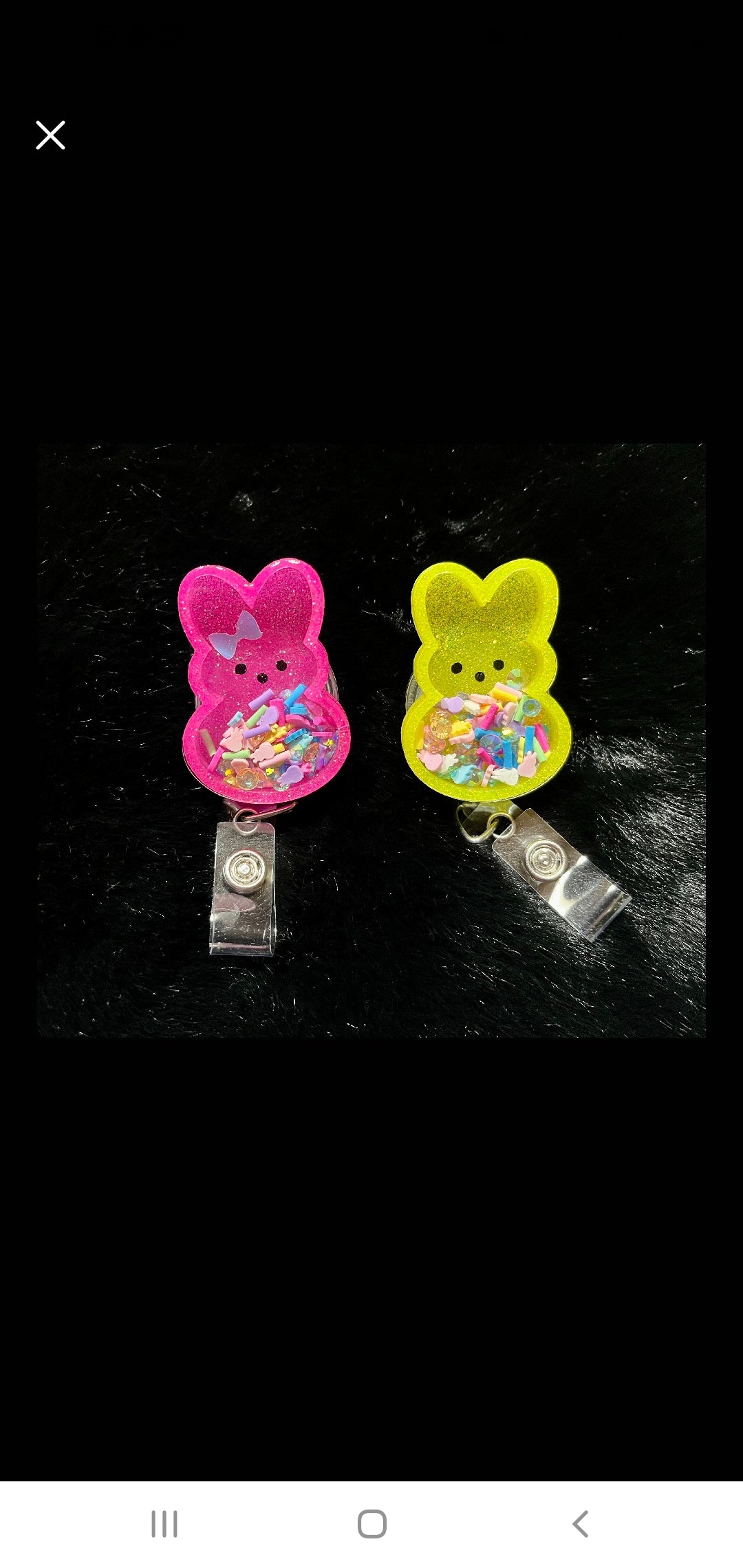 Bunny Shaker Badge Reel Mold All In One