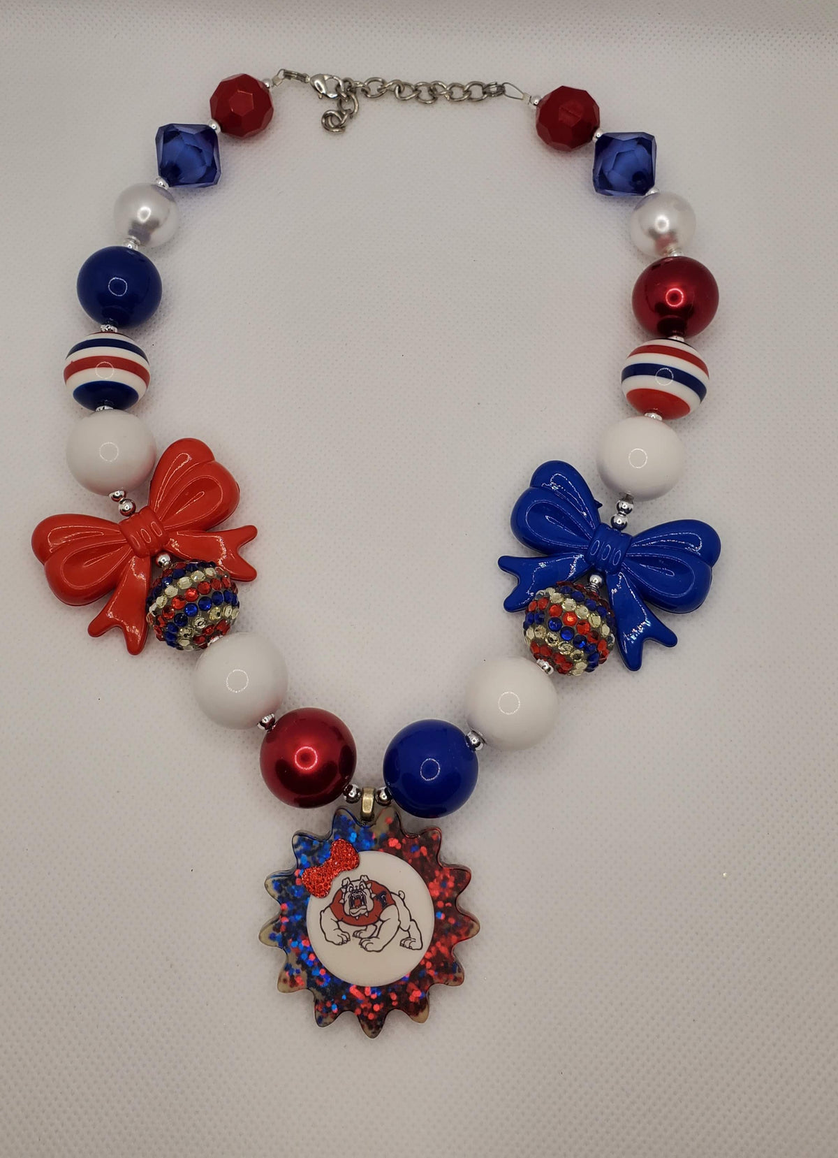 Fresno State chunky bead necklace