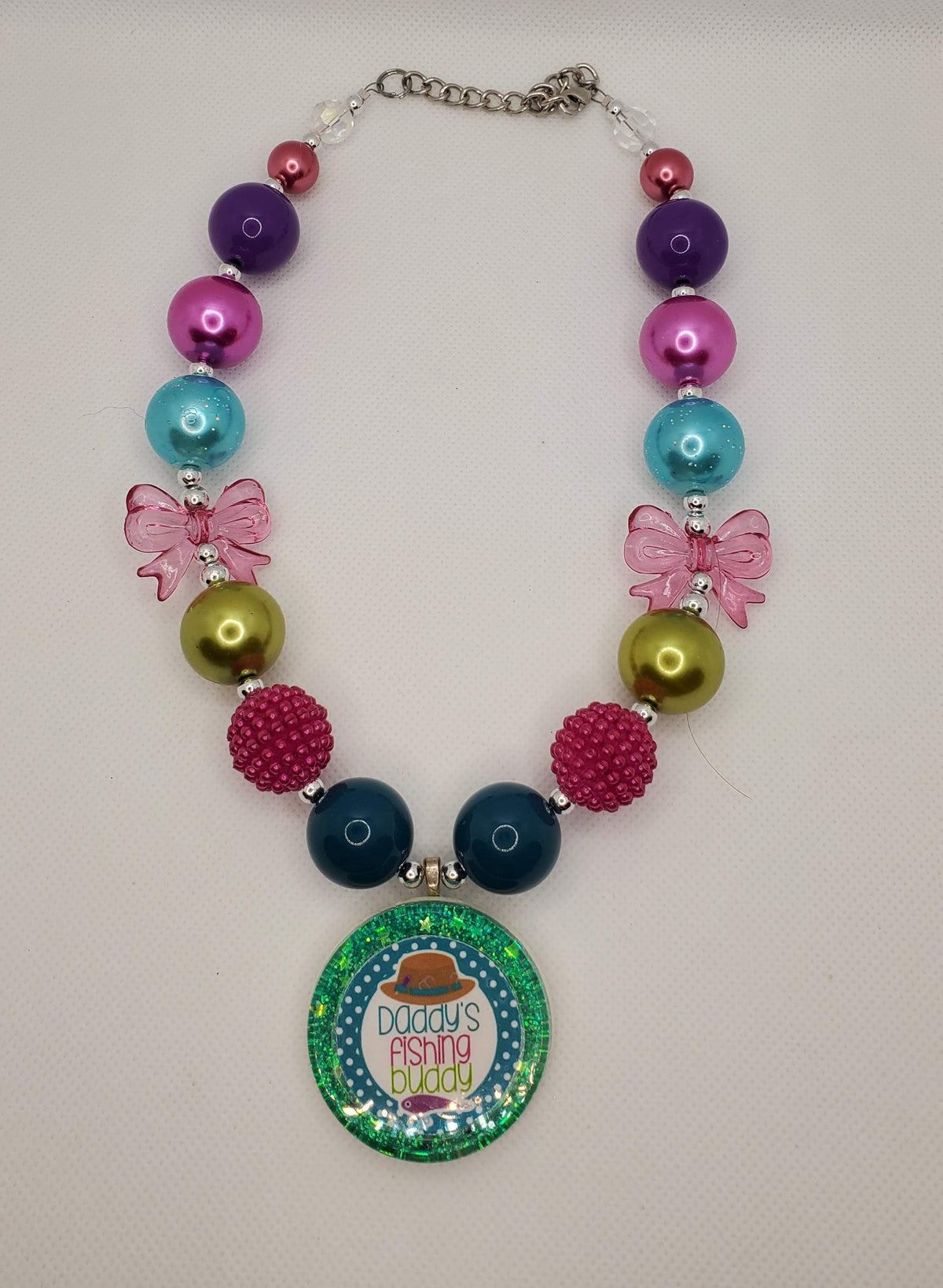 Daddys Fishing Buddy Chunky Bead Necklace