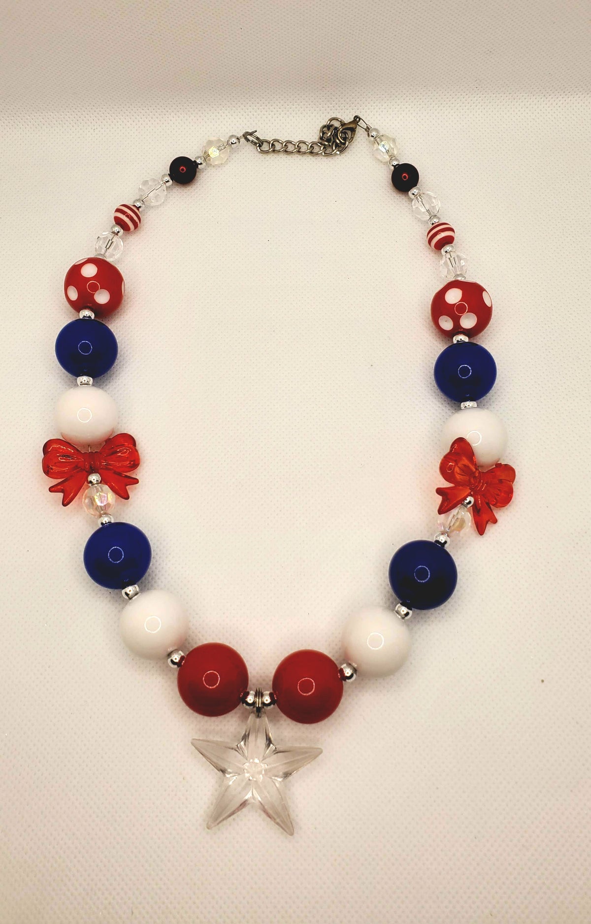 4th of July chunky bead necklace