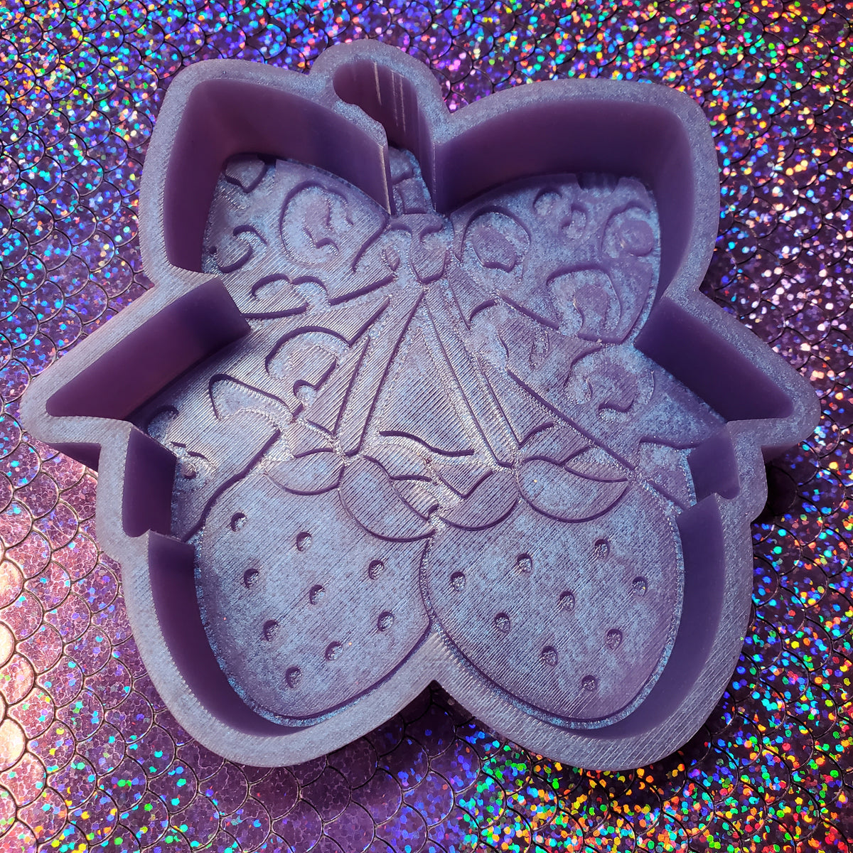 Bow Strawberry Cheetah Freshie Mold