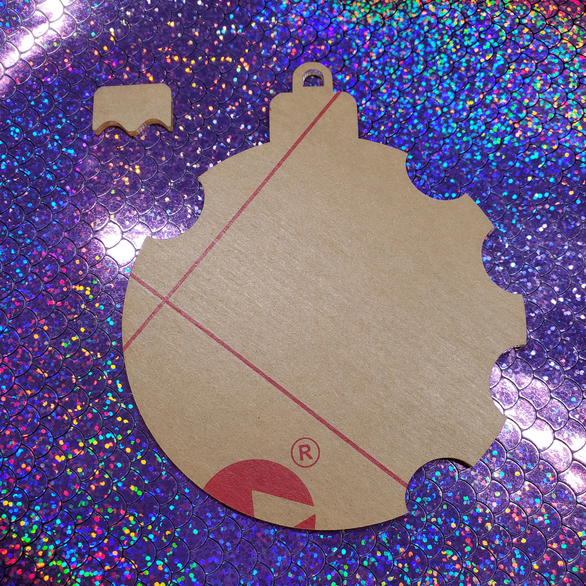Christmas Ornament Nail Disc Clear Acrylic Blank