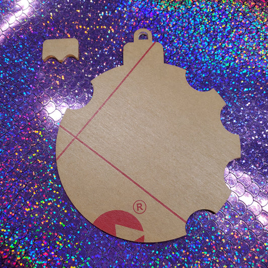 Christmas Ornament Nail Disc Clear Acrylic Blank
