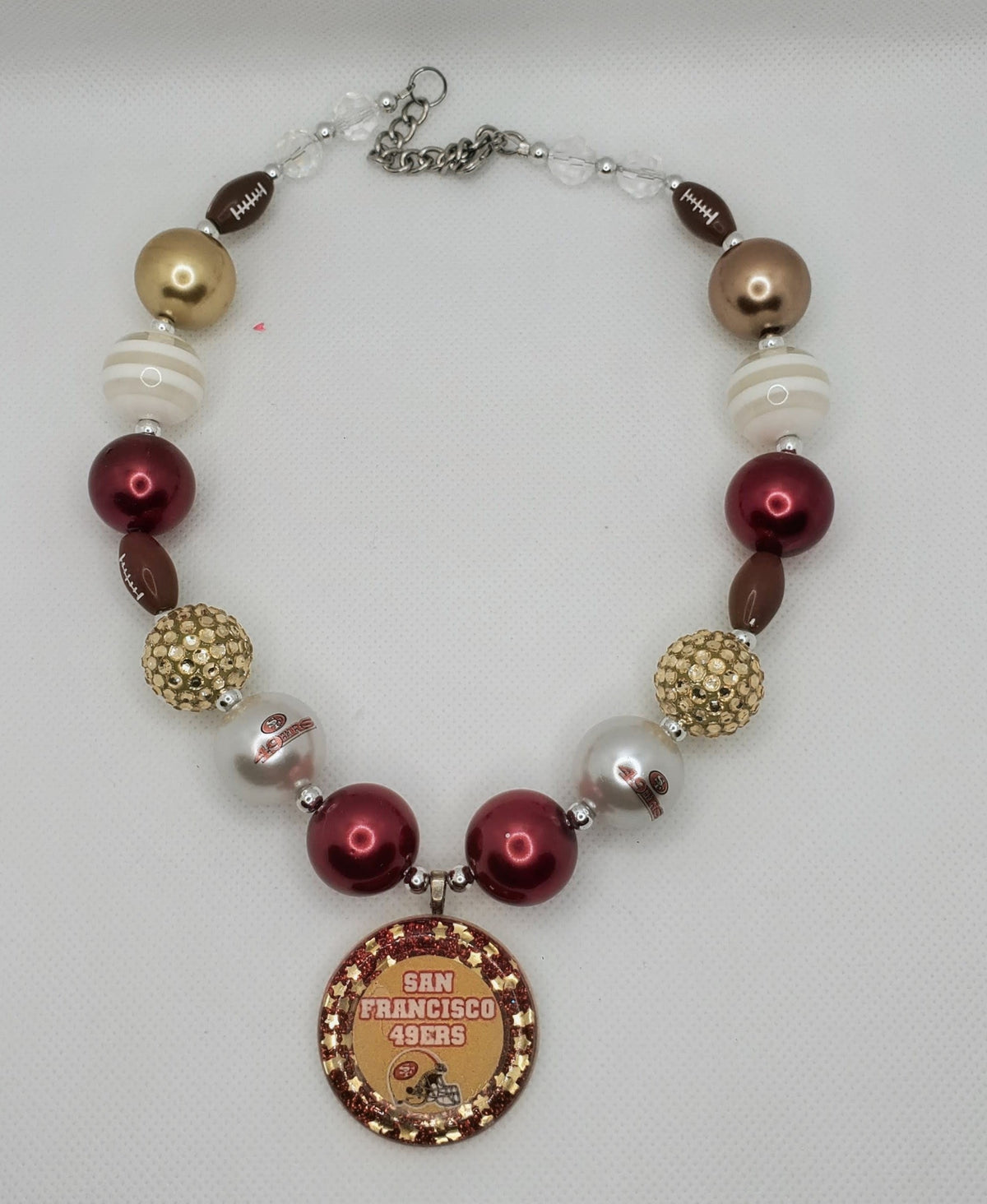 Foodball 49ers chunky bead necklace