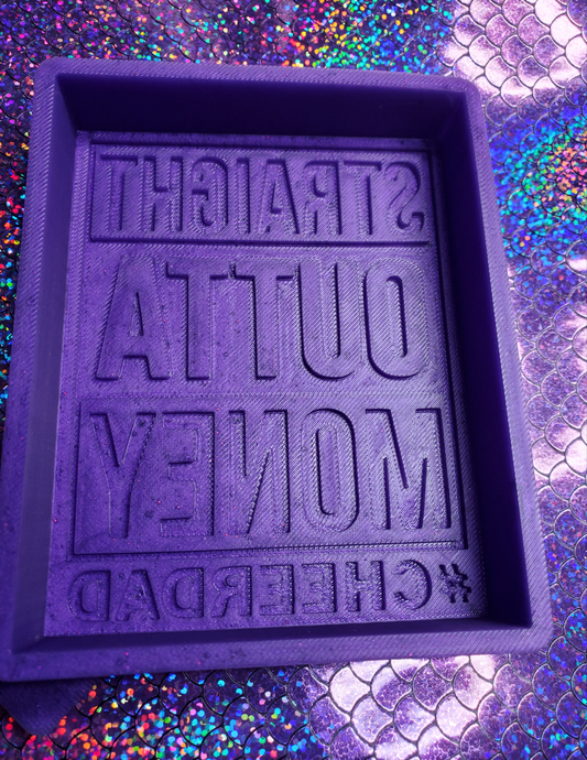 Straight Out Of Money #CheerDad Freshie, Book end mold, Desk stand mold