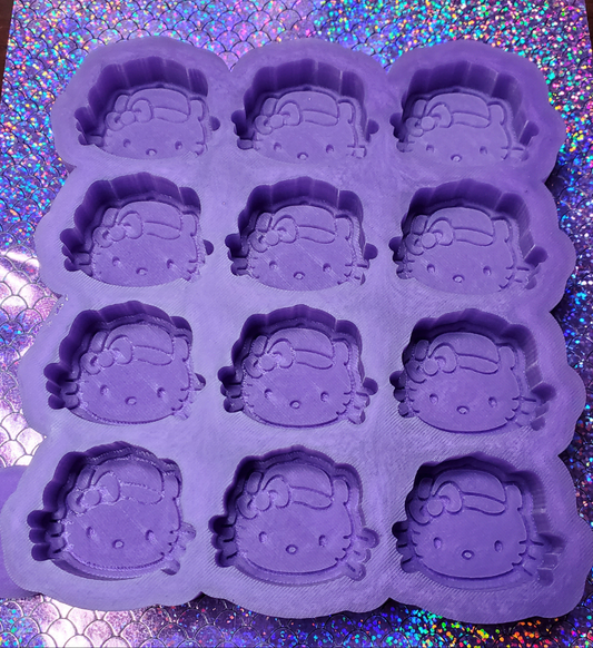 Baseball Hat Kitty Silicone wax melt, Soap, or candy Mold