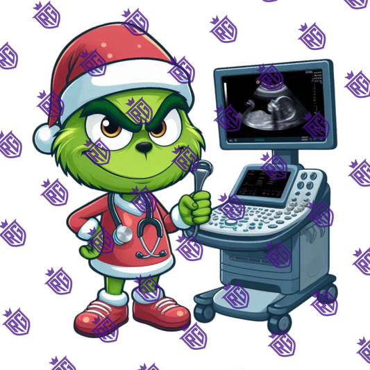 Grinch Christmas Ultrasound Tech/ Sonogropher Acrylic Blank