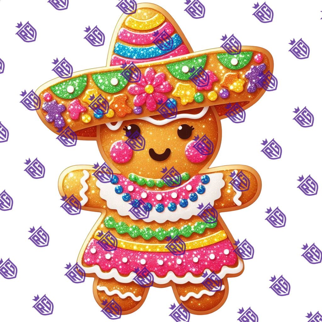 Gingerbread Acrylic Blank With Decal