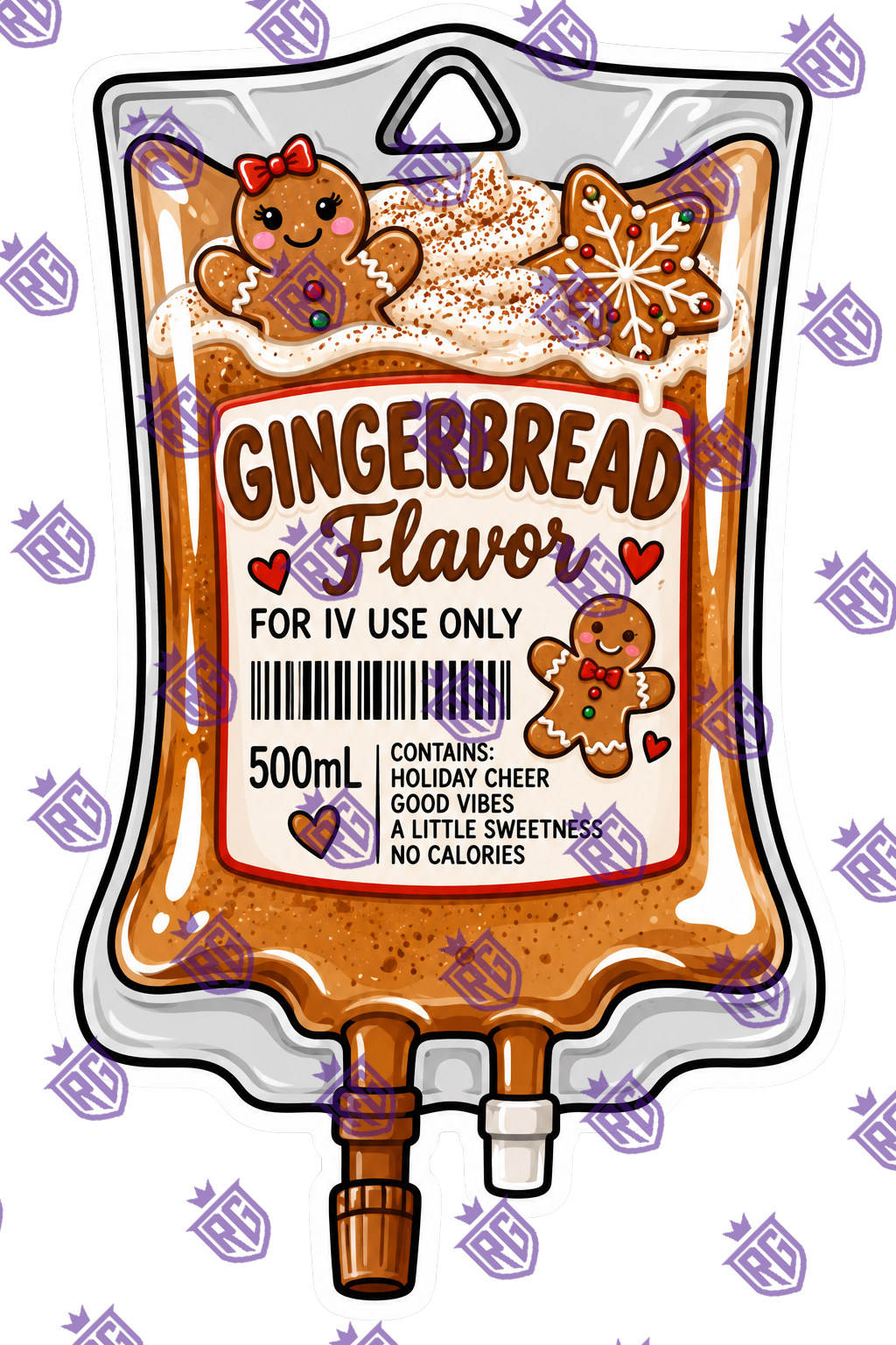 Gingerbread Iv Bag Acrylic Blank With Decal