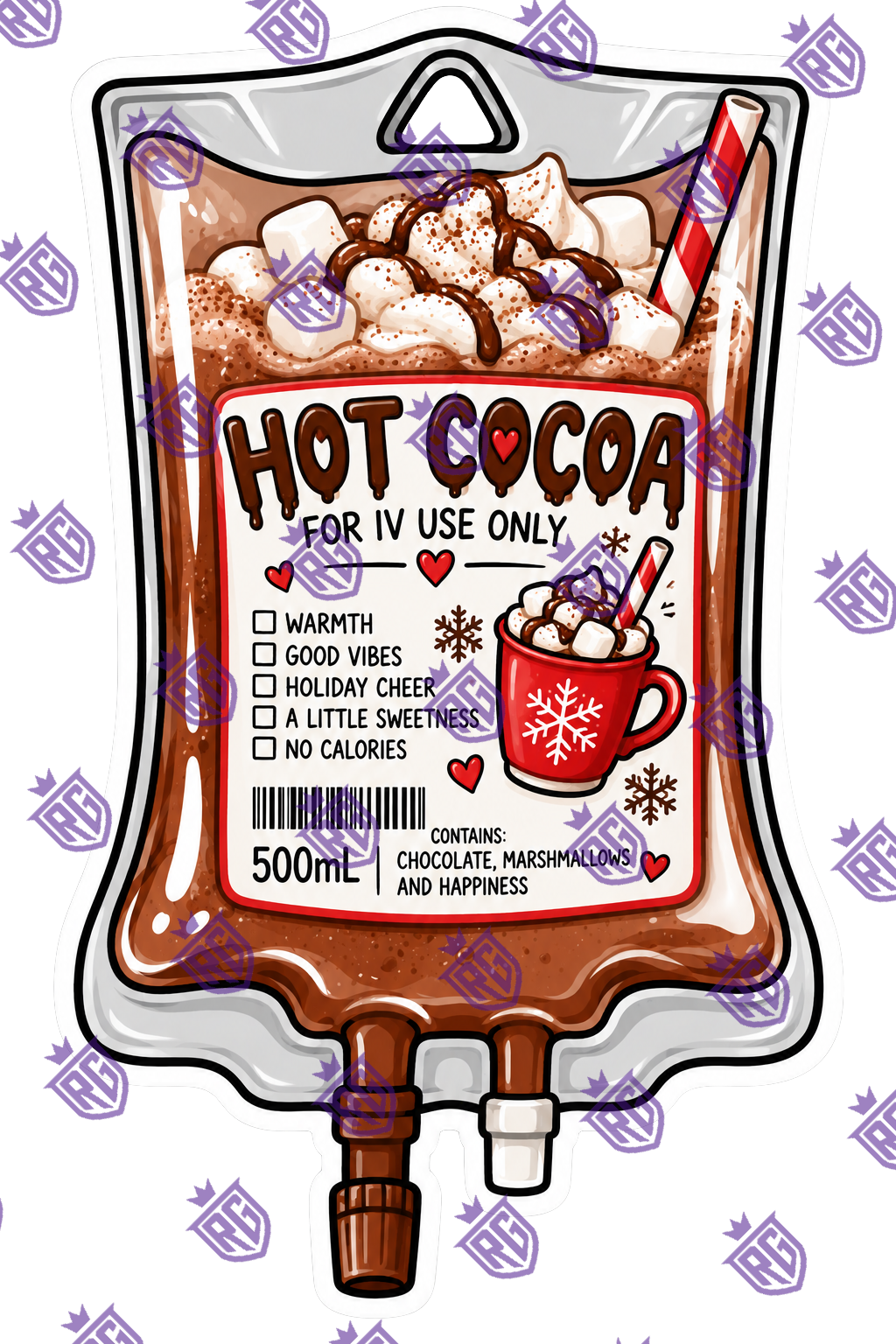 Hot Coco Iv Bag Acrylic Blank With Decal