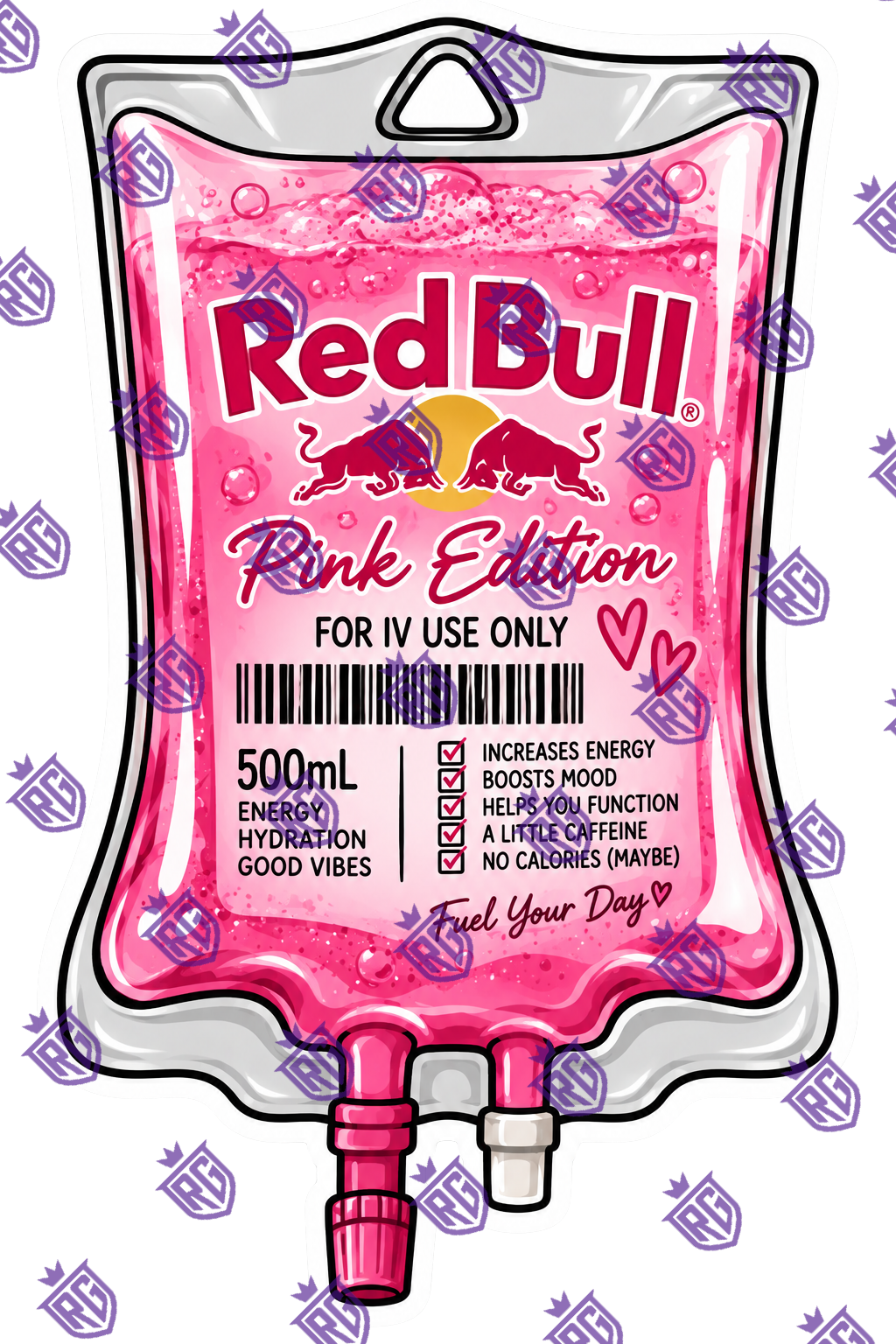 Red bull Pink Edition Acrylic Blank With Decal