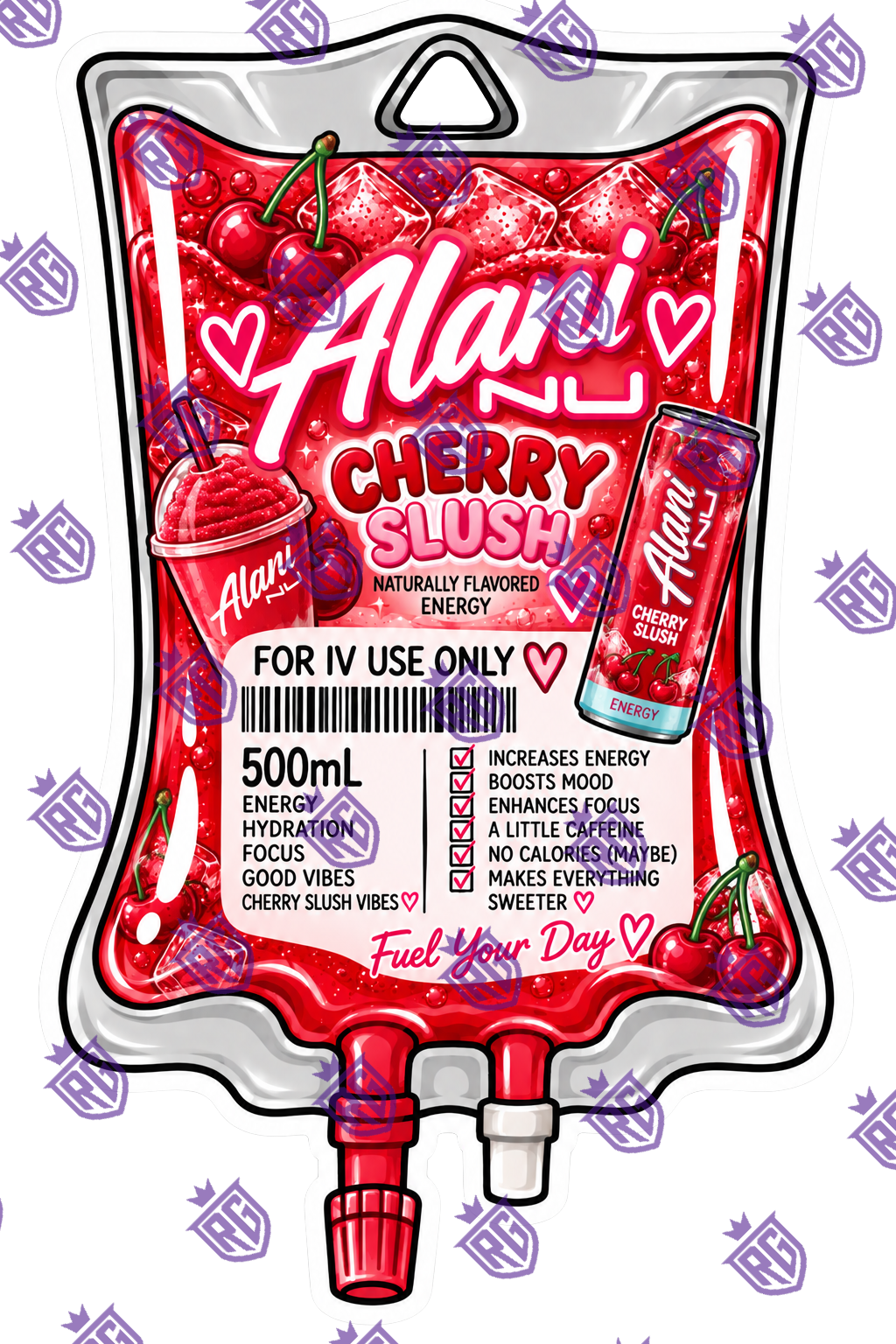 Alani Cherry Slush Acrylic Blank With Decal