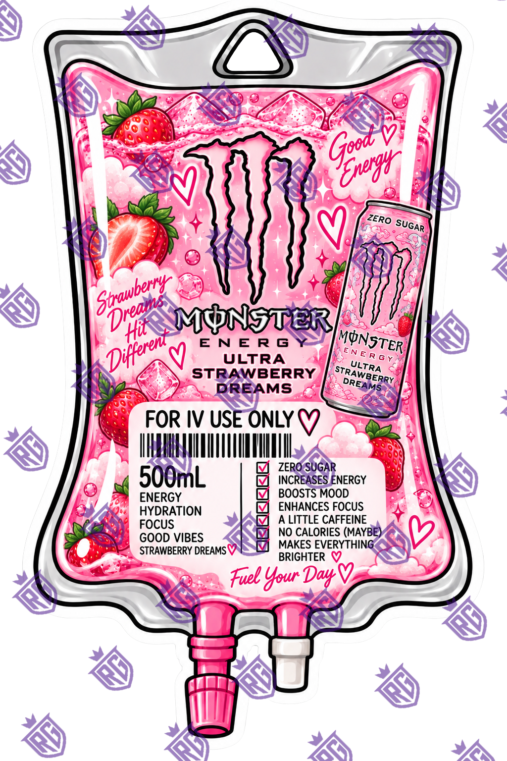Monster IV Bag Strawberry Dreams Acrylic Blank With Decal