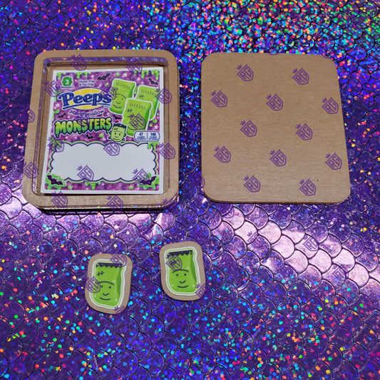 Frankenstein Acrylic Shaker Blank With Decal and shaker bits with decals