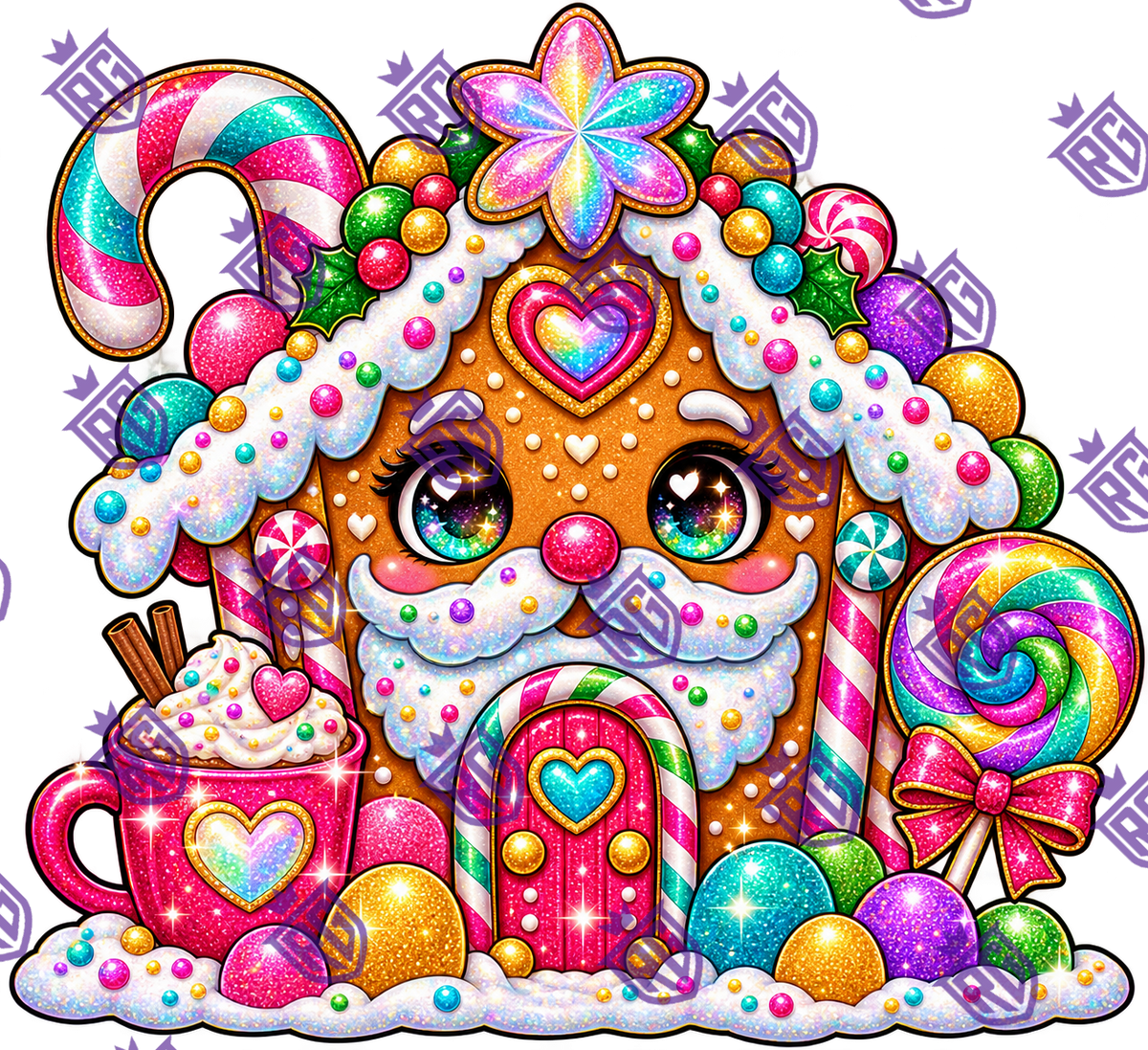 Gingerbread House Acrylic Blank With Decal
