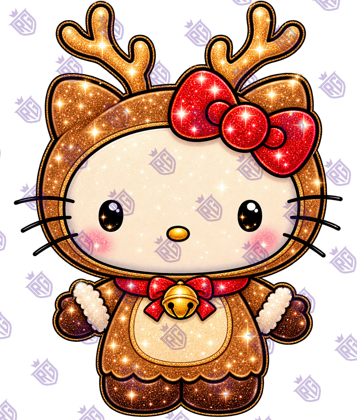 Reindeer Acrylic Blank With Decal