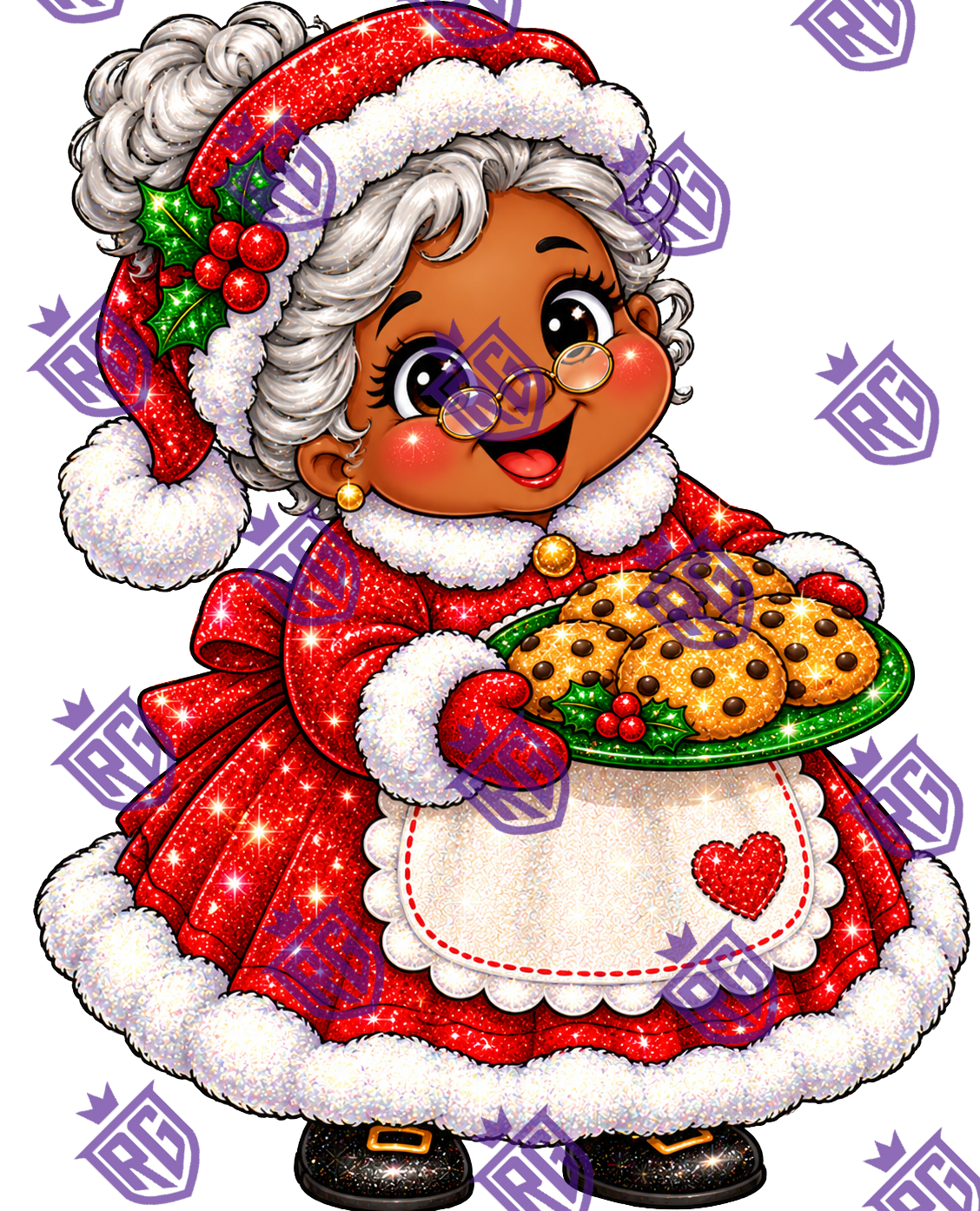 Mrs. Clause African American Acrylic Blank With Decal (Copy)
