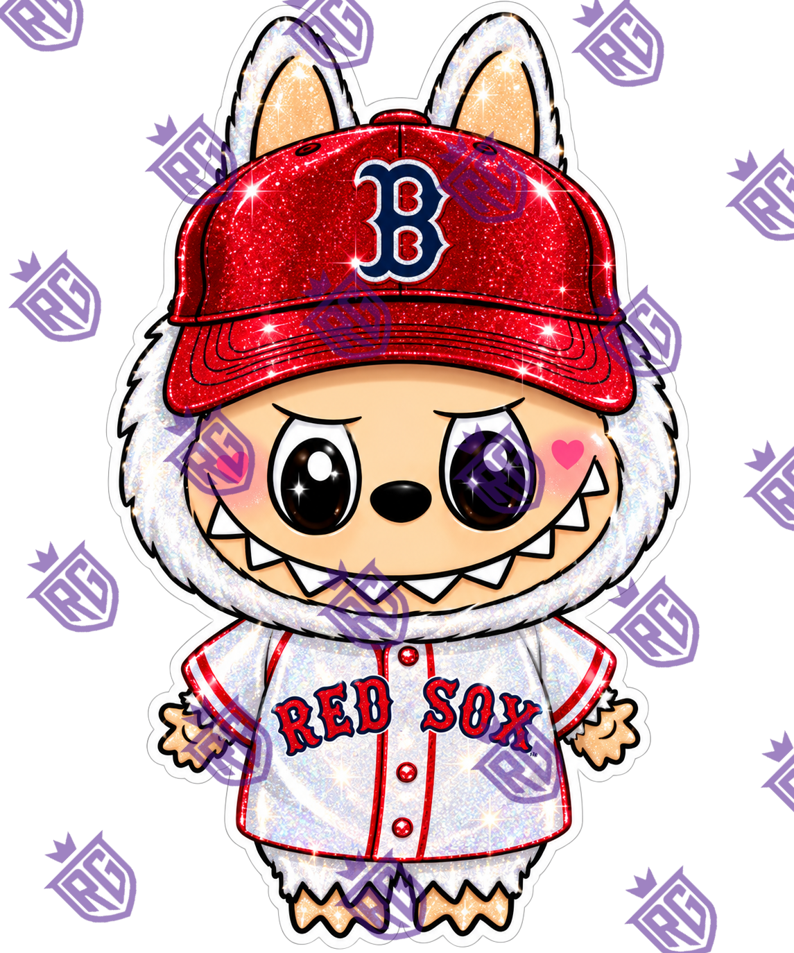 Labubu Red Sox Acrylic Blank With Decal