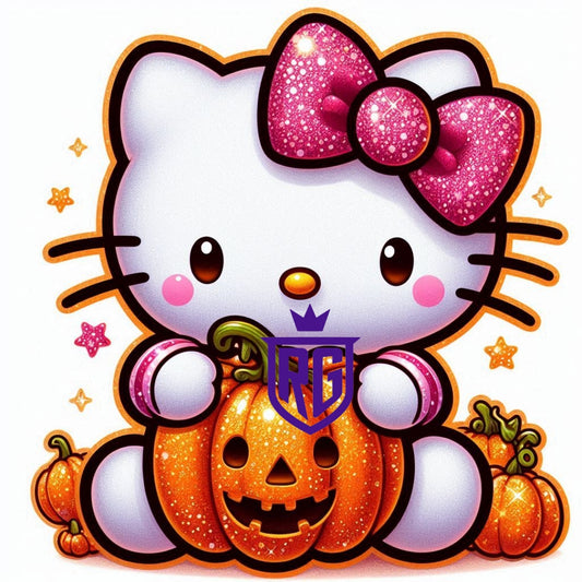 Hello Kitty Pumpkin Glitter Acrylic Blank