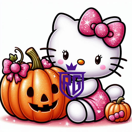 Hello Kitty Pumpkin Glitter Acrylic Blank