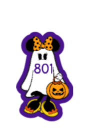 Halloween Badge Reel Acrylic Blanks With Decal