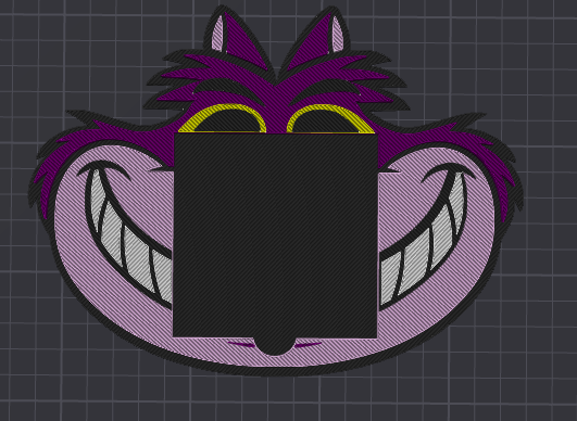 Cheshire Cat Sticky Note Holder STL FILE (DIGITAL DOWNLOAD)